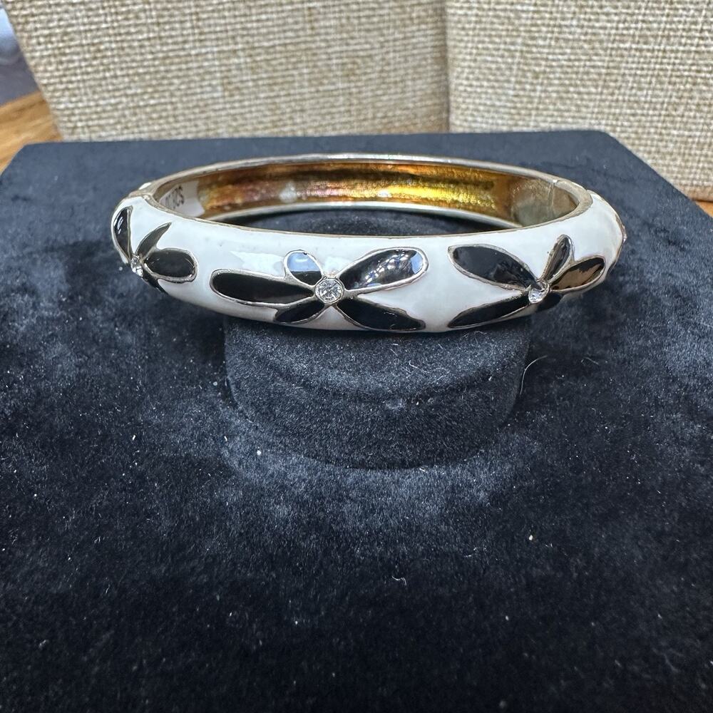 Sequin Nordstrom Multicolor Gold Tone Statement Enamel Bangle Bracelet # 291